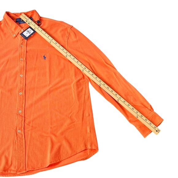 Polo Ralph Lauren Shirt Mens Sz 2XL Large Featherweight Mesh Button Long Sleeve - Picture 9 of 9